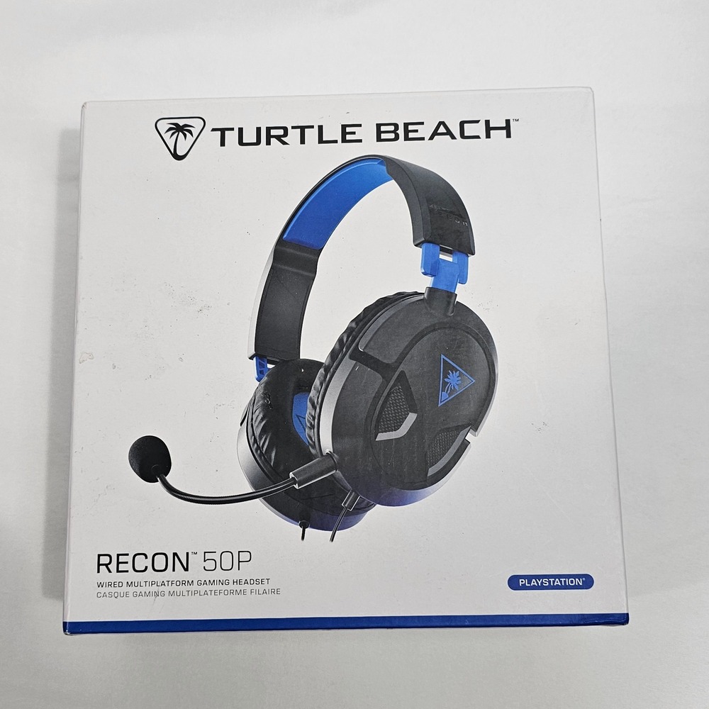 Turtle Beach Recon 50P Wired Gaming Headset Black Blue PlayStation Xbox PC